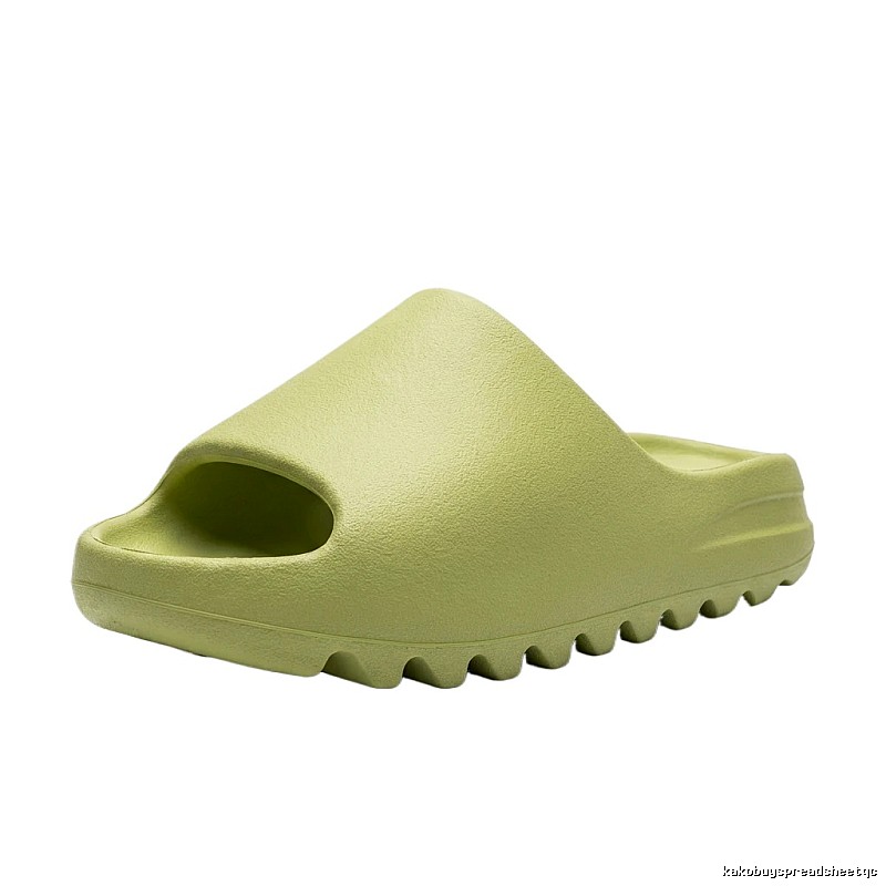 Yeezy matte apple green slippers
